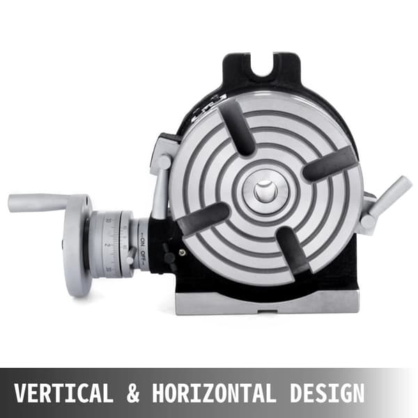 4"/100 MM 4-spår vertikalt och horisontellt roterande bord med Skiljeplattor för fräsmaskin, högkvalitativ gjutning, hög precision, enkel justering