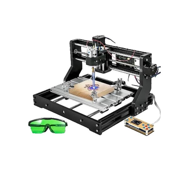 CNC Router Graveringsmaskine med Lasermodul - 3 Akser, USB-port, GRBL Kontrolkort & Offline Kontroller 3018 PRO Basic