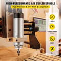 Miniatyrbild 5 av 11: {1,5kW / 2,2kW luftkyld spindelmotor - ER11 / ER20 spännhylsa, fyra lager & 12000-24000 varv/min}