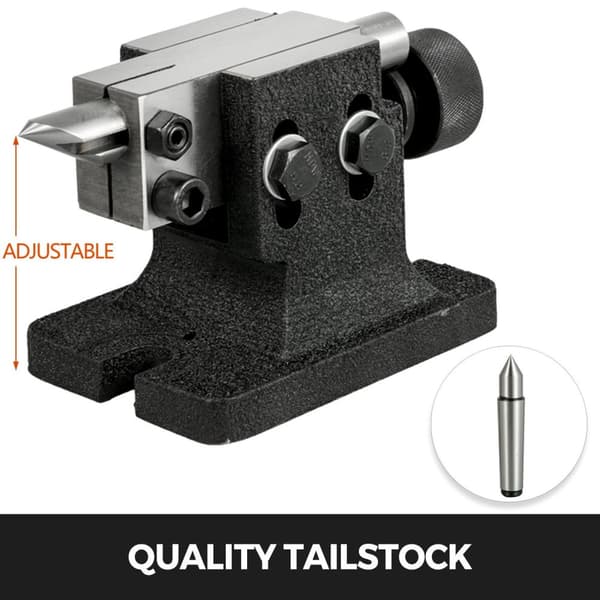 5" 1:40 semi-universellt fräsmaskin indexeringshuvud med ändstock och chuck, justerbar vinkel, hög precision, slitstark