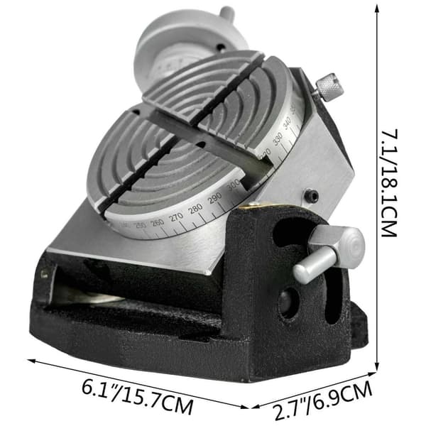 100mm multipurpose 4-slits horisontell och vertikal roterande bord,hög precision
