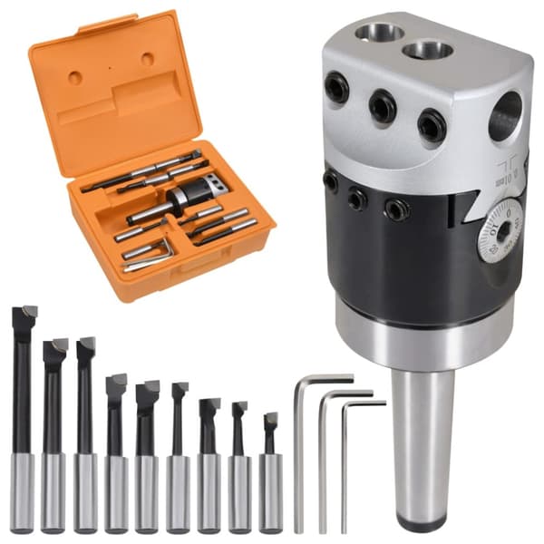 vidaXL Borrverktygssats 15 delar 50 mm borrchuck MT2-F1-12 -  Fräsmaskiner
