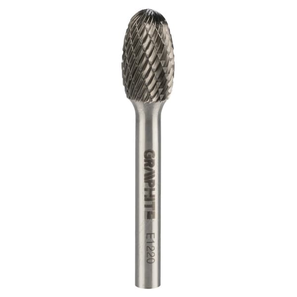 HM metalskærer, type E (oval), 12 x 20 mm, skaft 6 x 45 mm