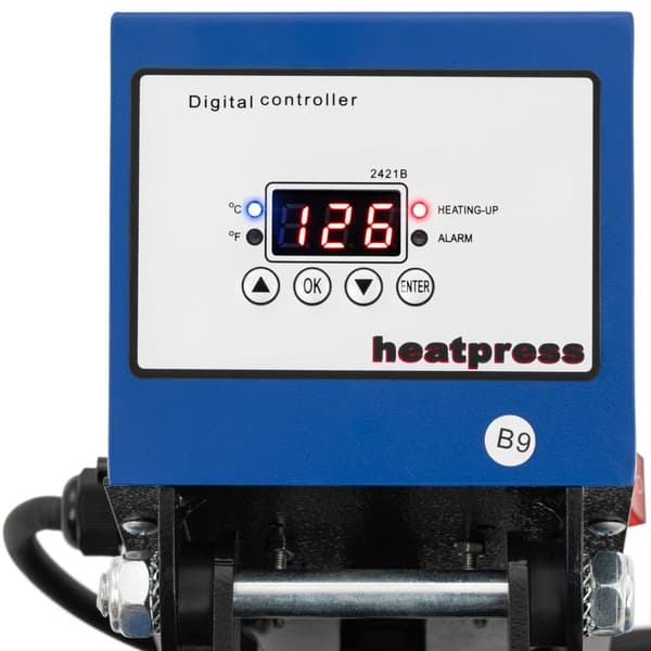 Transferpress - 38 x 38 cm - Upp till 250 °C - LCD-display - Timer - MSW