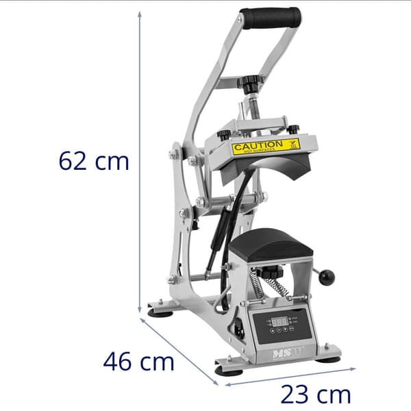 Kepspress - Upp till 250°C - LCD-skärm - Timer - MSW