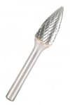 KLINGSPOR FRÆSER TIL METAL HF 100 F FI=12,7x25mm SKAFT 6mm RBF TYPE, HYPERBOLISK-HALV-RUND