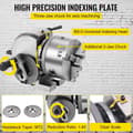 Miniatyrbild 5 av 6: BS-0 5" justerbar precisionsdelningshuvud med indexeringsplatta, tailstock och 125mm 3 käftchuck, semi-universal indexingshuvud
