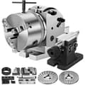 Miniatyrbild 1 av 6: BS-0 5" justerbar precisionsdelningshuvud med indexeringsplatta, tailstock och 125mm 3 käftchuck, semi-universal indexingshuvud