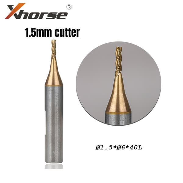 Xhorse 1,5 mm fräskniv, kompatibel med flera nyckelklippmaskiner, hållbar och effektiv