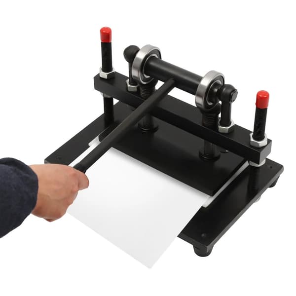 Manuel Læder Stans, 16mm Stålplade, 1,5 Ton Tryk,sort
