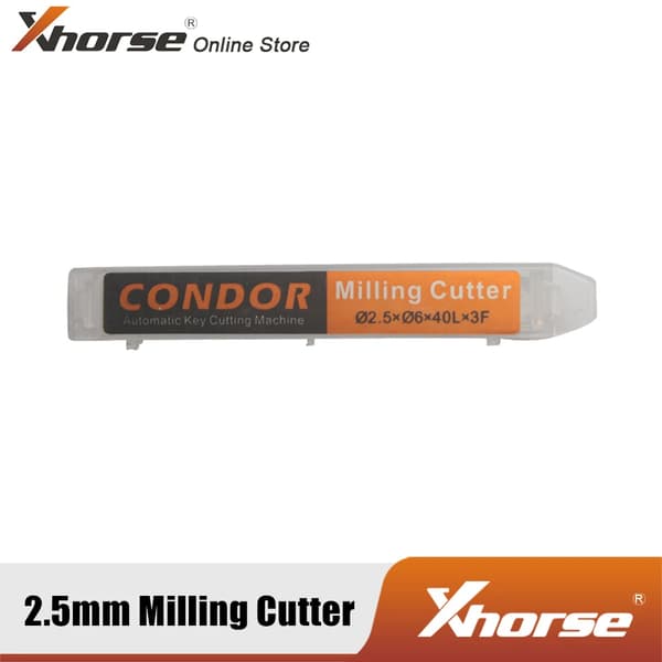 Xhorse 2,5 mm Fräskniv, Kompatibel med Condor & Dolphin Nyckelklippare, Paket med 5 för Precisionsskärning