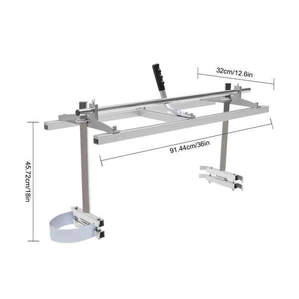 Bärbar Kedjesågsmill, Justerbar Höjd, Lättviktsdesign,Silver