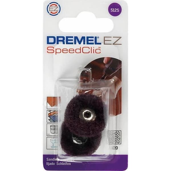 Pakke med 2 DREMEL S512 slibepuder (EZ SpeedClic, diameter 25 mm, korn 320)