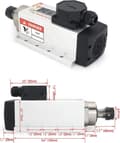 Pikkukuva 3 / 4: CNC-akselimoottori, 2,2 kW teho, 24000 rpm nopeus, ilmastoitu rakenne