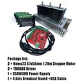 Miniatyrbillede 2 af 2: MHTNC Nema23 Stepper Motor Kit, 1.2N.m moment, 700 RPM hastighed,8 mm enkelt skaft, 3AXIS KIT TB6600