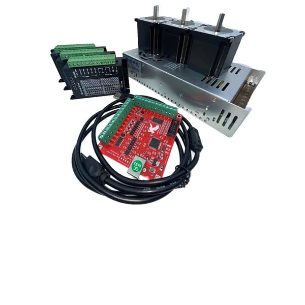 MHTNC Nema23 Stepper Motor Kit, 1.2N.m moment, 700 RPM hastighed,8 mm enkelt skaft, 3AXIS KIT TB6600
