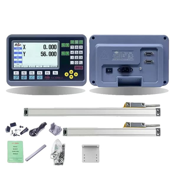 2-axlig LCD DRO-kit, hög upplösning, stöd för flera språk,GCS908-2 LCD DRO KIT