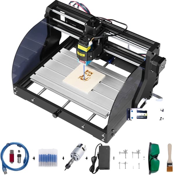 CNC Router Engraver, Laser Modul, USB Port,3018 PROM 15W Laser