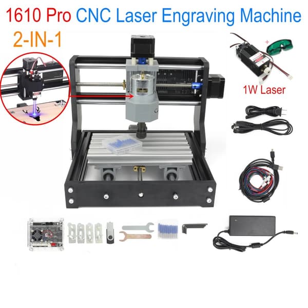 Mini CNC-maskin, GRBL-styrning, PCB-fräsmaskin, Med 1W laser
