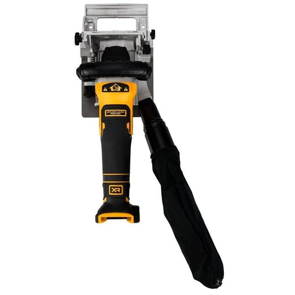 DEWALT DCW682NT lamellfräs - Sladdlös - 900W - 6mm - Exakt styrning - Finjustering - Air-Lock adapter