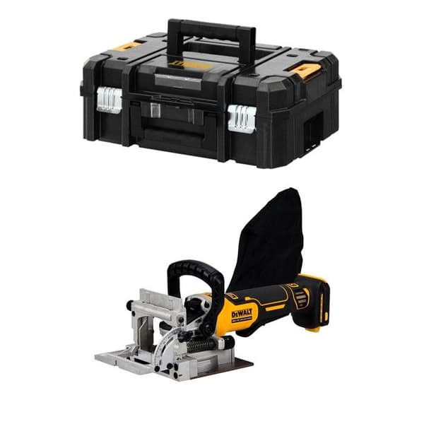 DEWALT DCW682NT lamellfräs - Sladdlös - 900W - 6mm - Exakt styrning - Finjustering - Air-Lock adapter