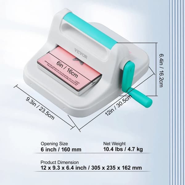 Die Cutting - Kohokuviointikone, Manuaalinen käyttö, Kompakti muotoilu, Monipuoliset sovellukset,6tuumaa
