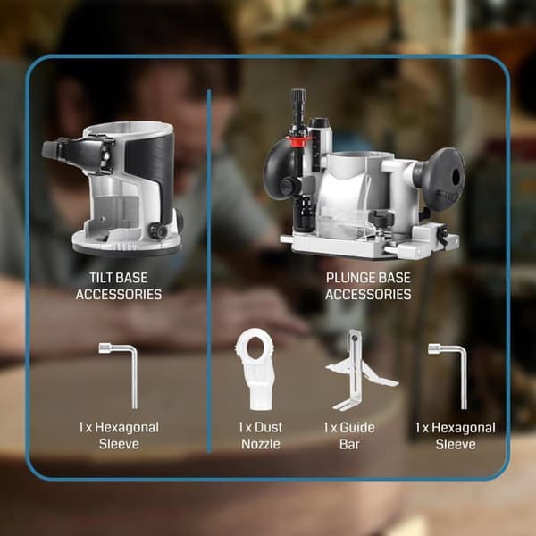Fraiseuse Genmitsu - 1,25 HK Variabel Hastighets Router - 3-Basar