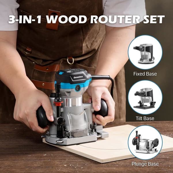 Fraiseuse Genmitsu - 1,25 HK Variabel Hastighets Router - 3-Basar