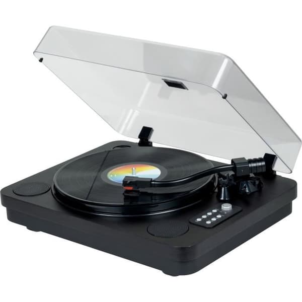 Bluetooth vinyl skivspelare - THOMSON - TT650BT - USB-inspelning - 2 högtalare - Svart