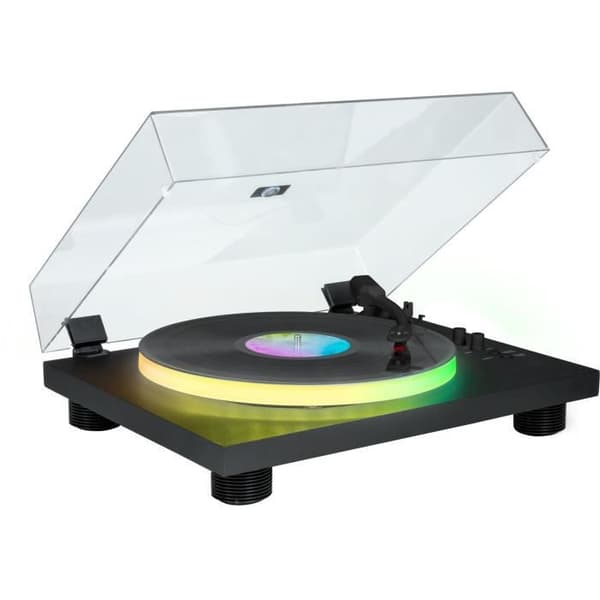 Skivspelare - BIGBEN INTERACTIVE - Light-up tallrik - Belt Drive - Bluetooth - Ljuseffekter
