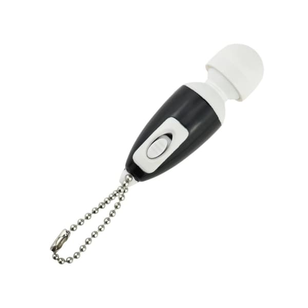 Mini Vibrator med Nøglering Flere Farver Sort 1-Pack