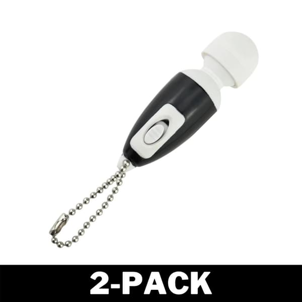 Mini Vibrator med Nyckelring Flera Färger Svart 2-Pack