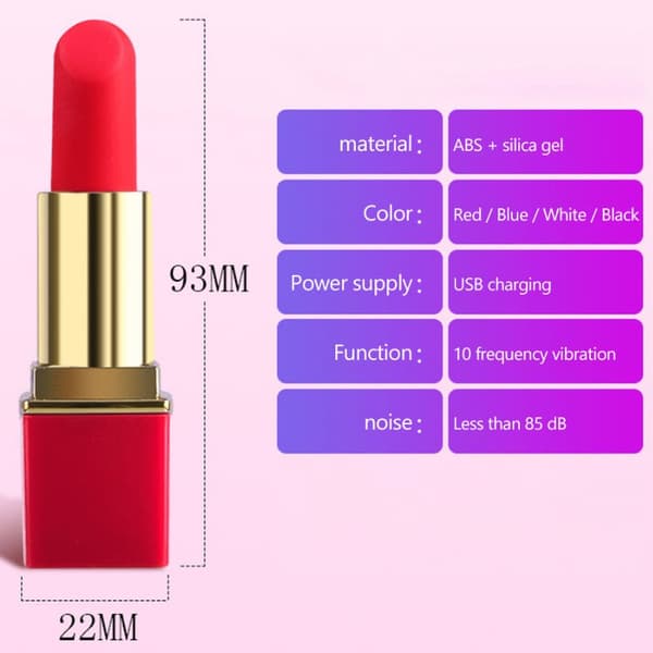 Läppstiftsvibrator - Spännande Hemlig Mini-vibrator Svart