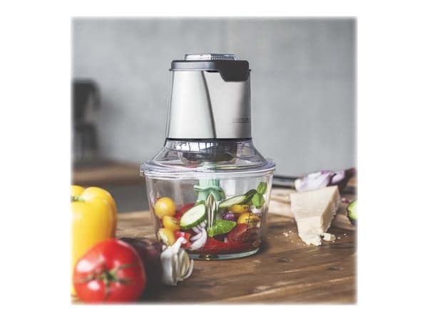 Gastroback Design Mini Chopper Plus elektroninen ruoanpilkkoja 0,6 L 400 W Ruostumaton teräs, Läpinäkyvä