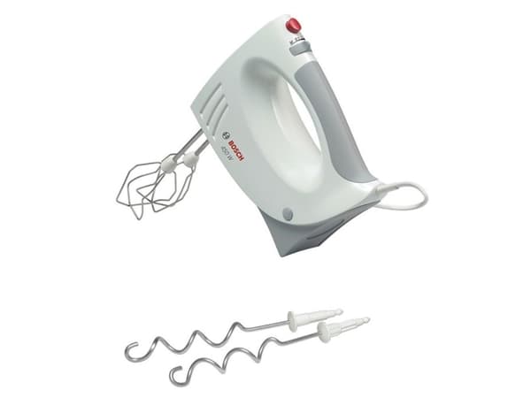 Bosch MFQ3530, Käsisekoitin, Valkoinen, Vaivaus, Vaivaus, Sekoitus, Sekoittaminen, 1,4 m, Vipu, CE, VDE