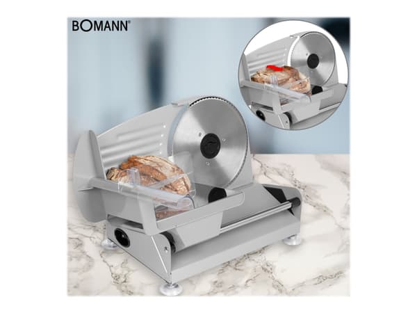 Bomann MA 451 CB, Sähkö, 1,5 cm, Hopea, Alumiini, 19 cm, 150 W