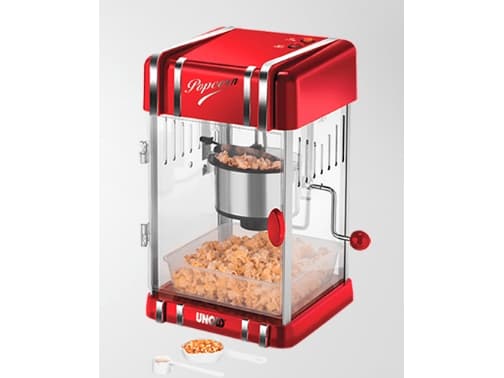 UNOLD 48535 Retro - Popkornmaker - 300 W - red metallic/transparent