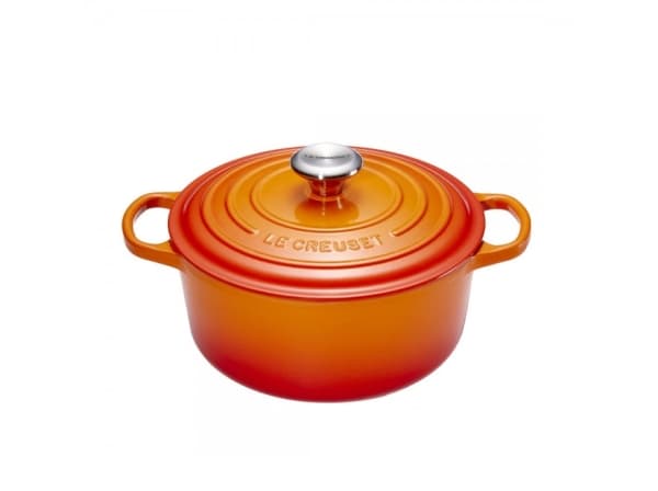 Le Creuset Signature - Gryta med lock - 24 cm - 4.2 L - rund - vulkan