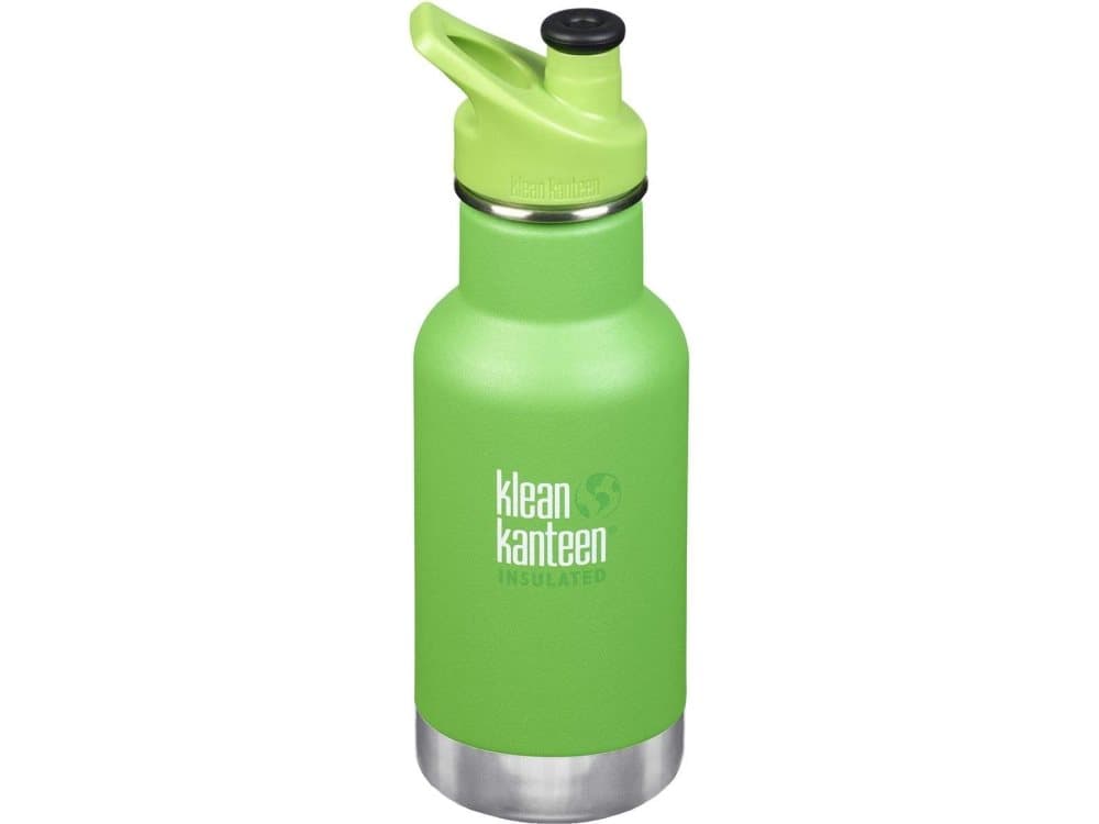 Klean Kanteen Drinking Bottle Kid Classic vacuum-insulated 355ml, with SPORT CAP (green, double-walled)