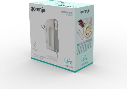 Gorenje M420CW, Håndmikser, Hvit, Miksing, 1,3 m, Knapper, 450 W