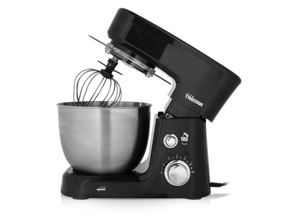 Tristar MX-4830, Elektrisk visp, Sort, Rustfritt stål, Vispe, Elte, Miksing, Omrøring, 2 m, 3,5 l, Knapper, Rotasjon