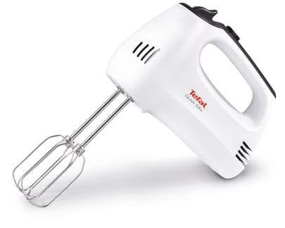 Tefal HT310138, Håndmikser, Sort, Hvit, Miksing, Knapper, Rustfritt stål, 300 W