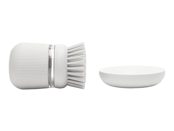 Brabantia - Soap dispensing dish brush - polyester - ljusgrå