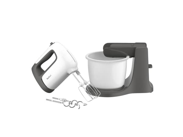 Tefal Prep''Mix+ HT4641, Elektrisk visp, Grå, Hvit, Elte, Miksing, 2,5 l, Metall, 500 W