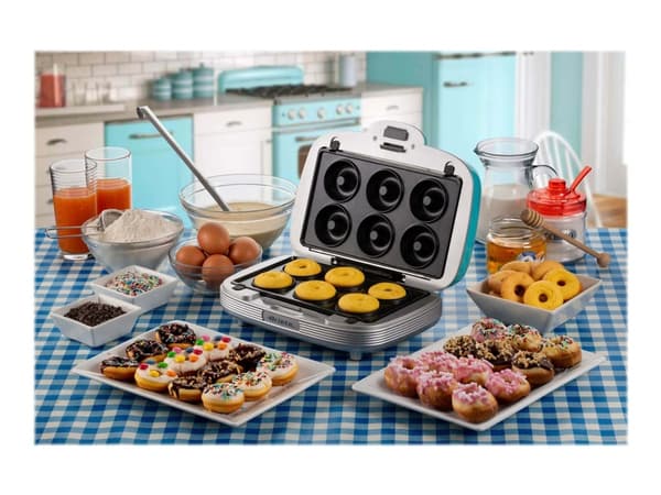 Ariete Party Time 1972 - Voileipä-, munkki- ja muffinssikone - 700 W - vaaleansininen