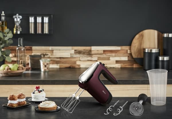 Tefal Powermix Silence HT6525, Handmixer, Röd, Mixning, Metall, 500 W, 7,6 mm