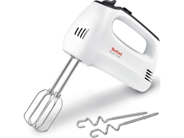 Tefal HT310138, Handmixer, Svart, Vit, Mixning, Knappar, Rostfritt stål, 300 W
