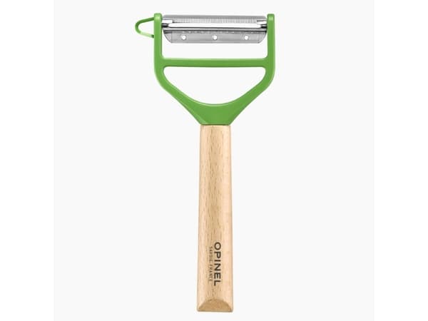 Opinel T-Duo, Hedelmät ja vihannekset, Y-kuorija, Ruostumaton teräs, Vihreä, Puu