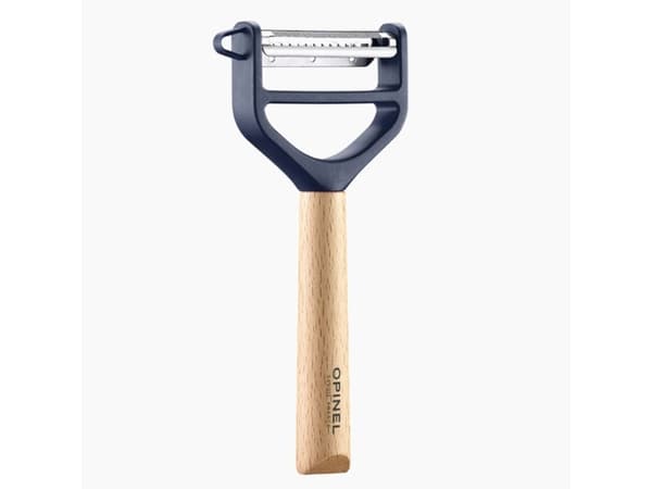 Opinel T-Duo, Frukt- och grönsaker, Y-skalare, Rostfritt stål, Blå, Trä