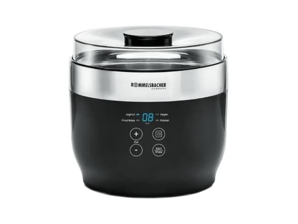 Rommelsbacher JG 80 Jona - Yoghurtmaskin - 1.2 liter - 20 W - svart/rustfritt stål
